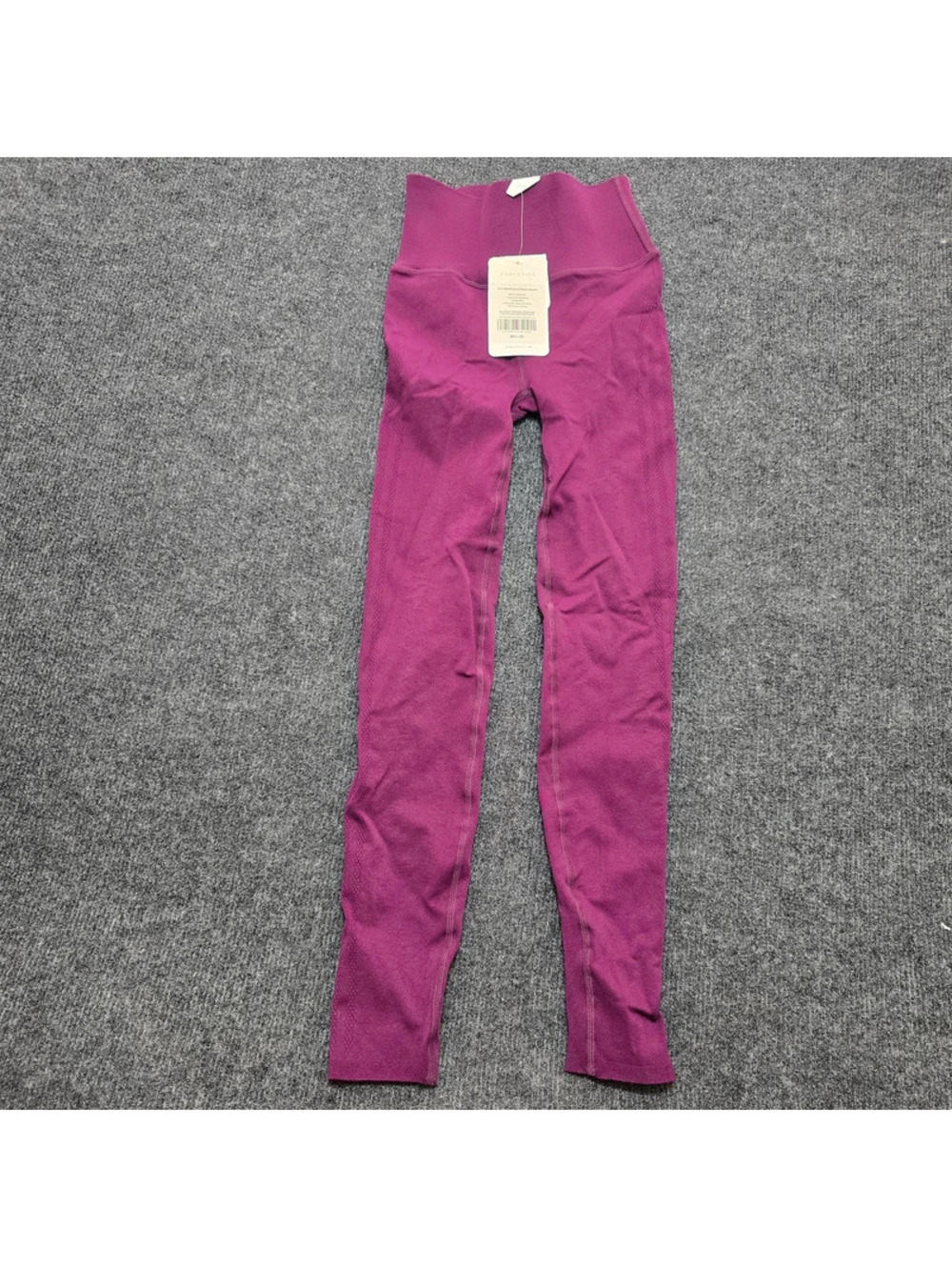 NWT Fabletics High Waisted SculptKnit Leggings S/6 Purple Plum Openwork Mesh